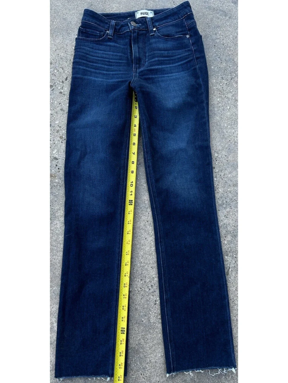 Paige Cindy Blue DeJeans Womens 25 Straight Leg Ankle Measure 24Wx28L Light Fade